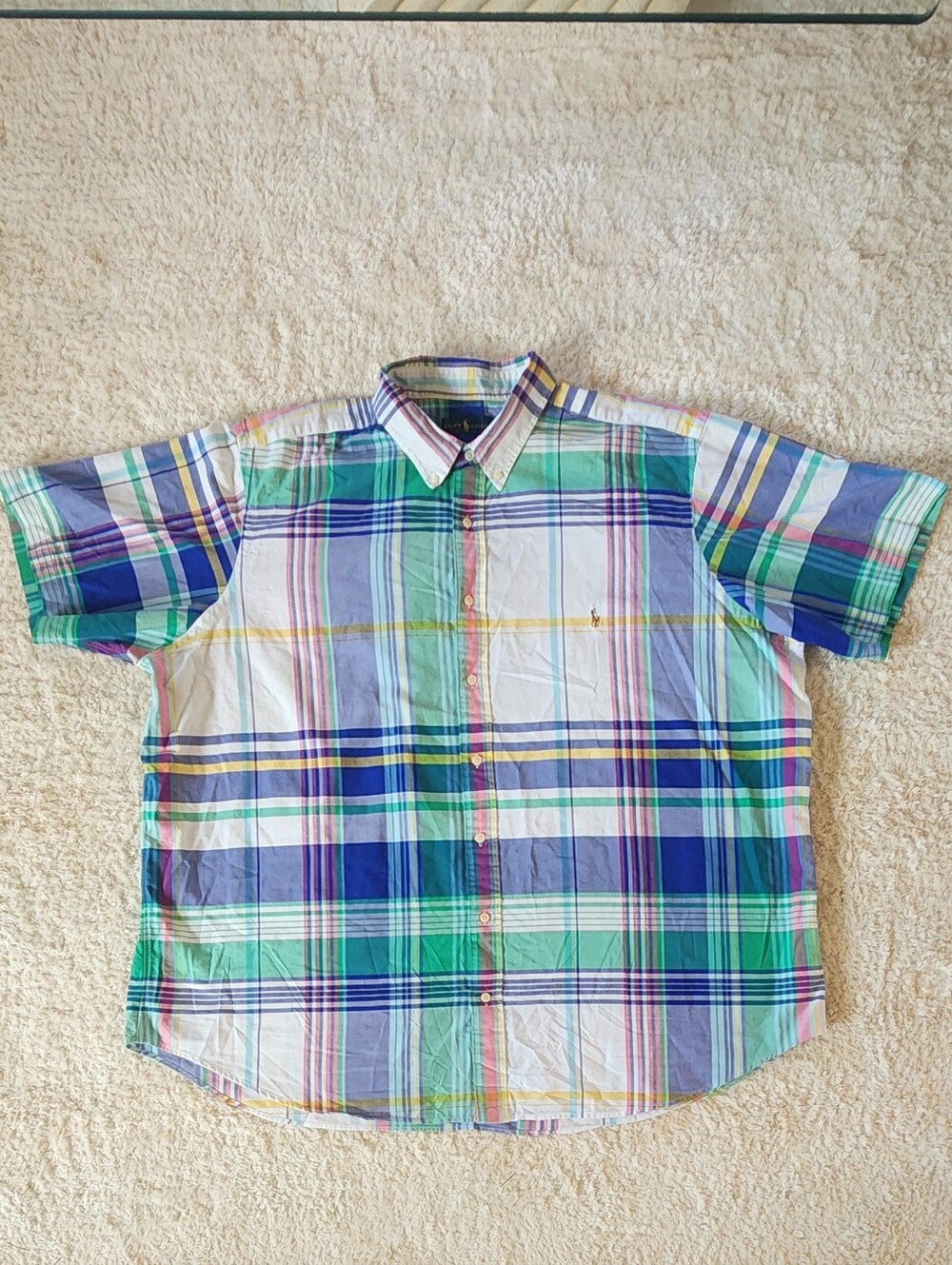 Ralph Lauren Multicolor Plaid Short-Sleeve Button-Down Shirt